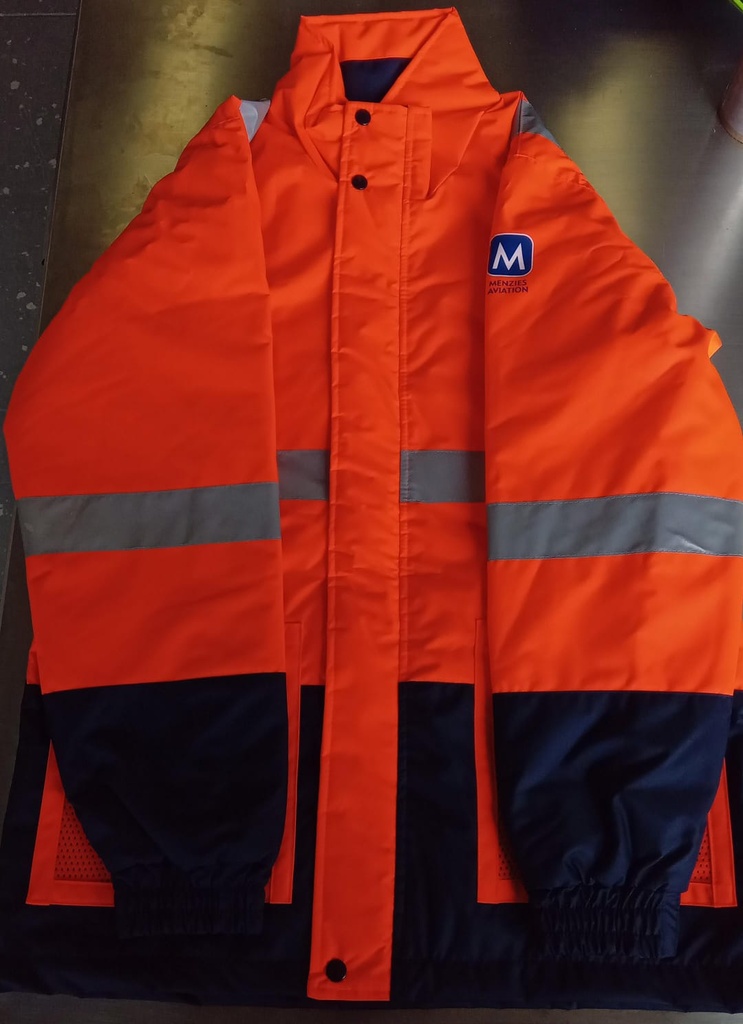 CHAMARRA NARANJA REFLEJANTE TALLA XS